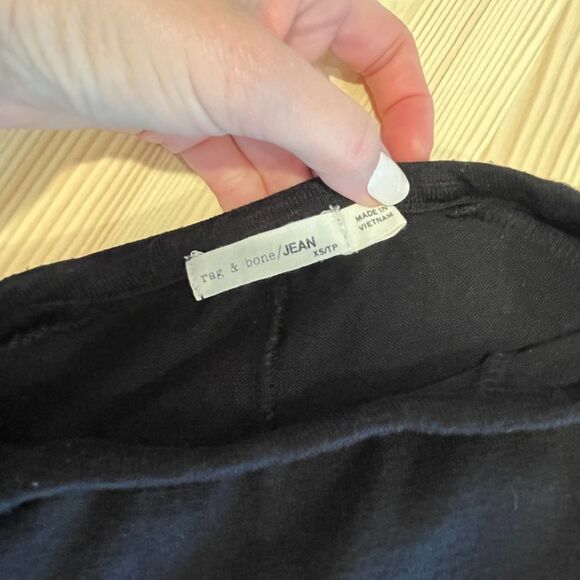 Rag & Bone Black Knit T-Shirt XS Long Sleeves - Picture 5 of 8